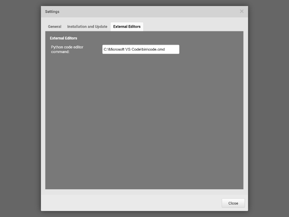 圖2-5 設定對話窗-外部編譯器