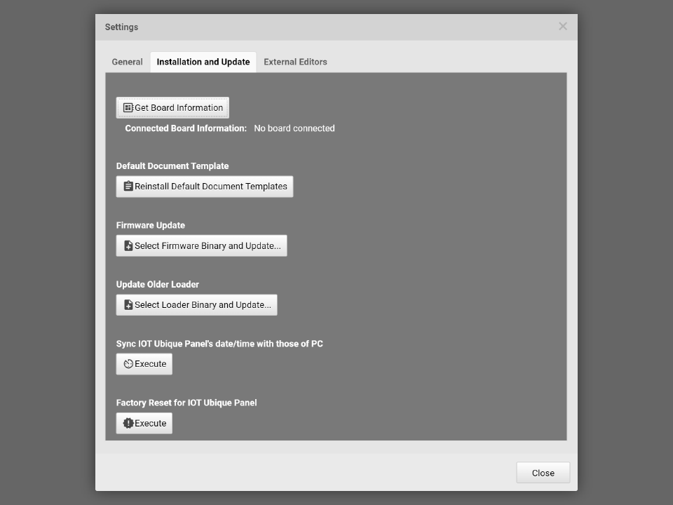 圖2-4 設定對話窗-安裝與更新