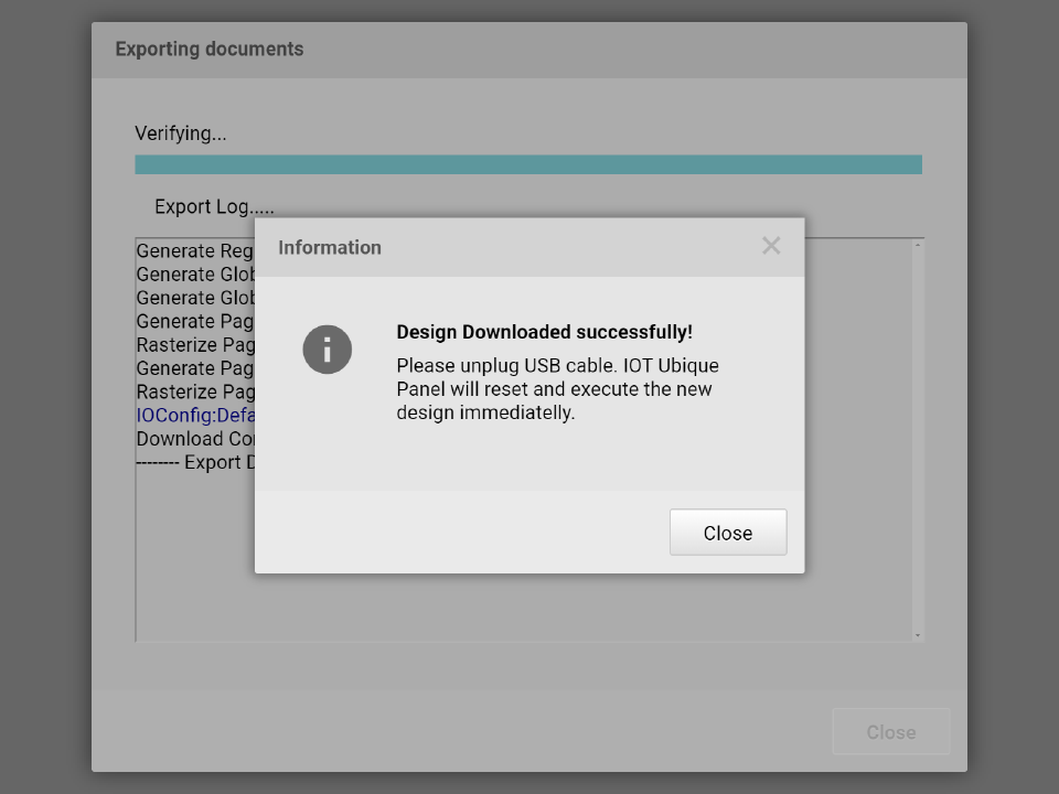 Figure 2-8 Download Successful Pop-up window