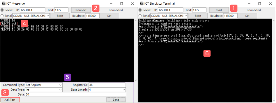 Figure 2-14 Messenger communicates with Simulator