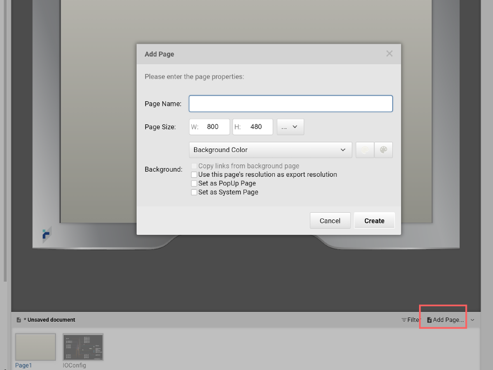 圖4-2 新增頁面設定對話窗