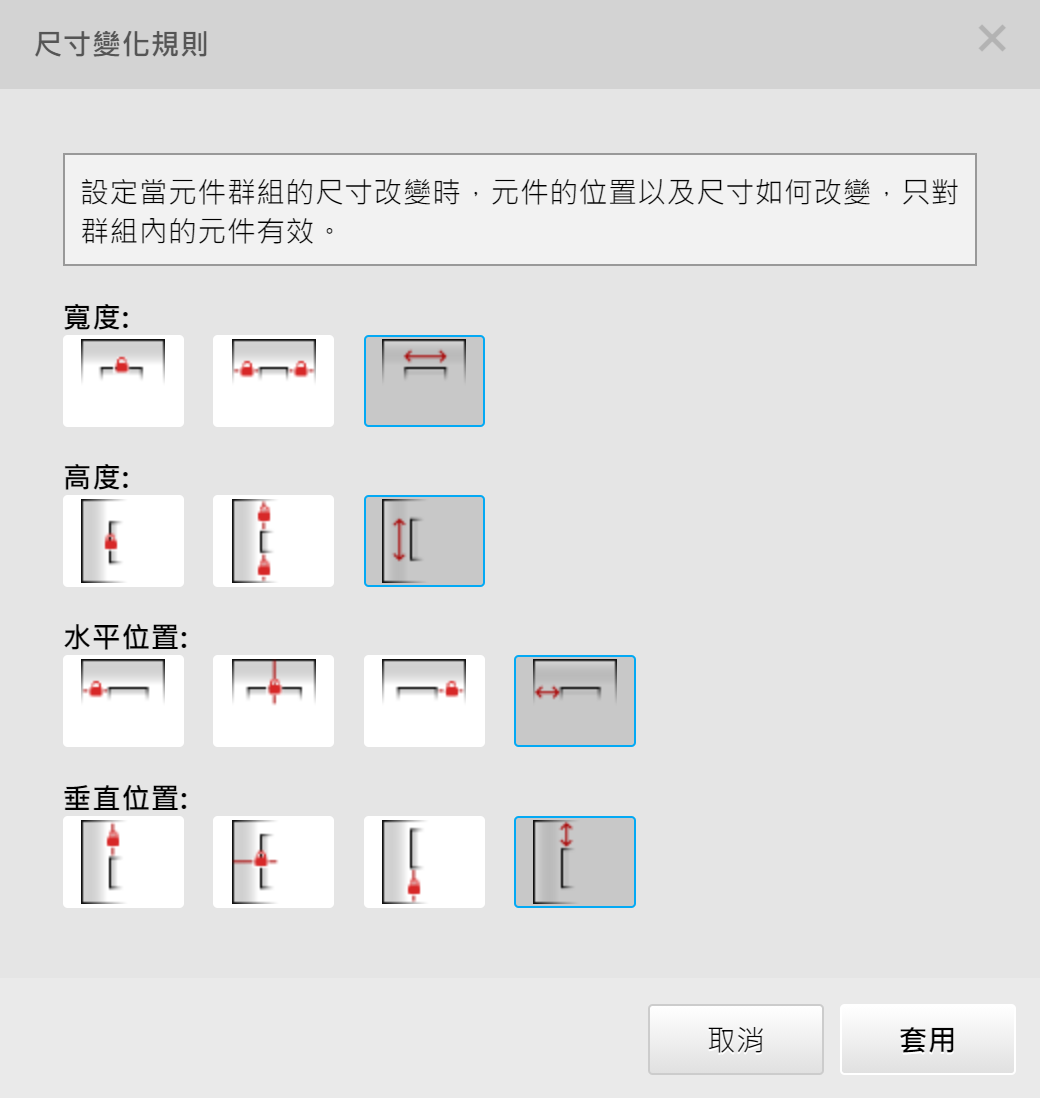 尺吋變化規則