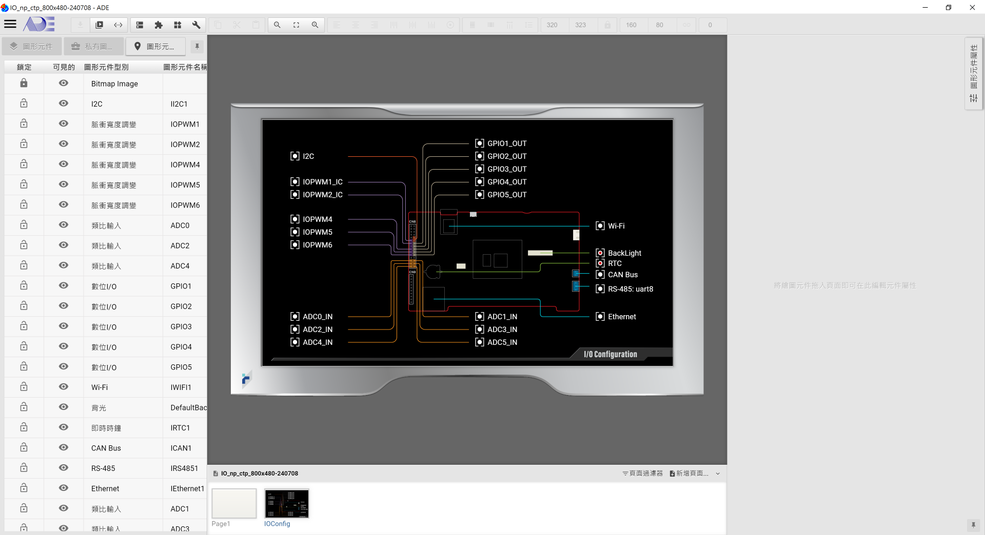 I/O Configuration頁面